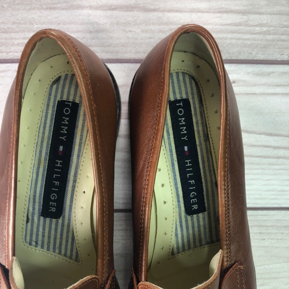 Tommy Hilfiger Brown Leather Shoes Size  7.5 main image 5